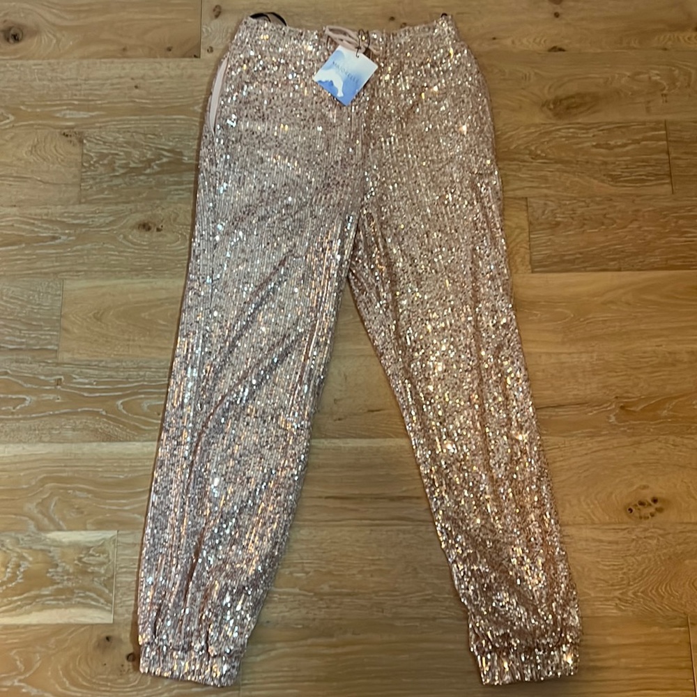 Majorelle sequined track pant